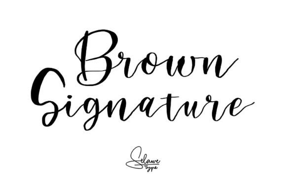 Brown Signature: A Refined Handwritten Font for Digital Brands