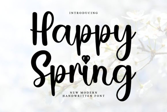 Happy Spring: A Refined Script Font for Editorial Design