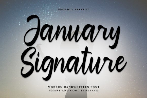 January Signature: A Festive Script Font for Editorial Charm