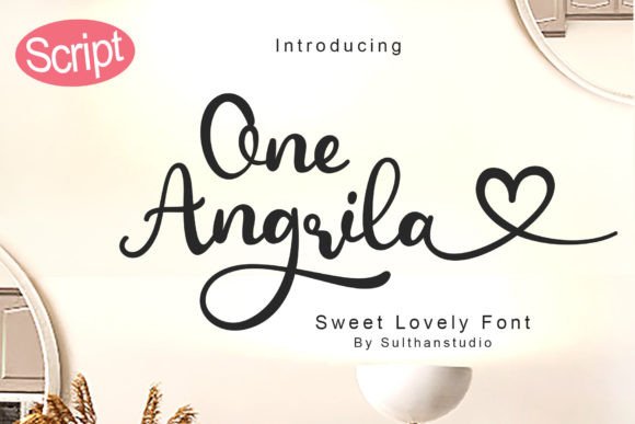 One Angrila: A Refined Script Font for Editorial Design