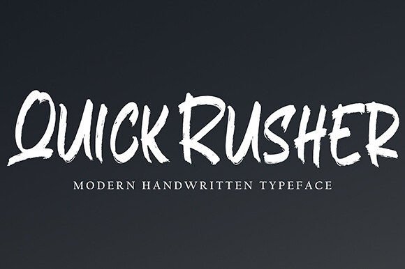 Quick Rusher: A Friendly Handwritten Font for Campaign Headlines