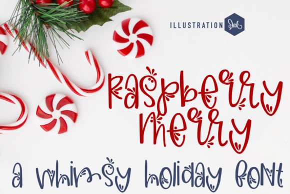 Raspberry Merry: A Festive Sans Serif Typeface for Joyful Editorial Moments
