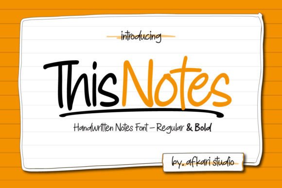 This Notes: A Handwritten Font That Feels Like a Thoughtfully Written Note