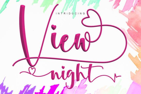 View Night: A Handmade Script Font for Thoughtful Typography
