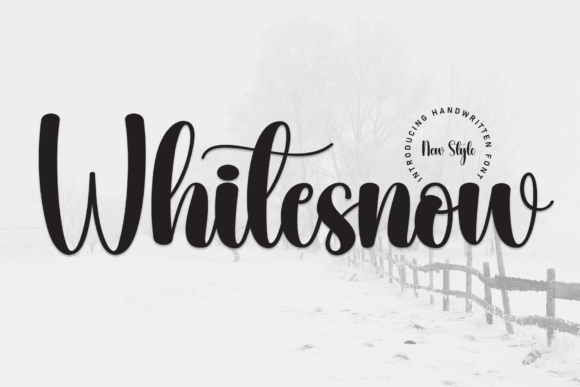 Whitesnow: A Refined Script Font for Campaign Headlines