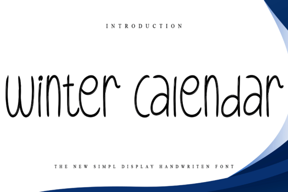 Winter Calendar: A Playful Handwritten Font for Small Business Branding